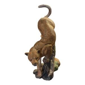 Franklin Mint NWF Great Cats of the World THE COUGAR Vintage 1989 Figurine